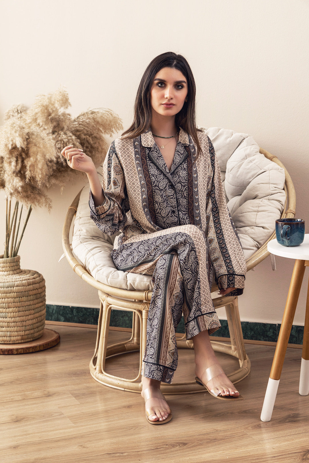 Olive Buttoned PJ