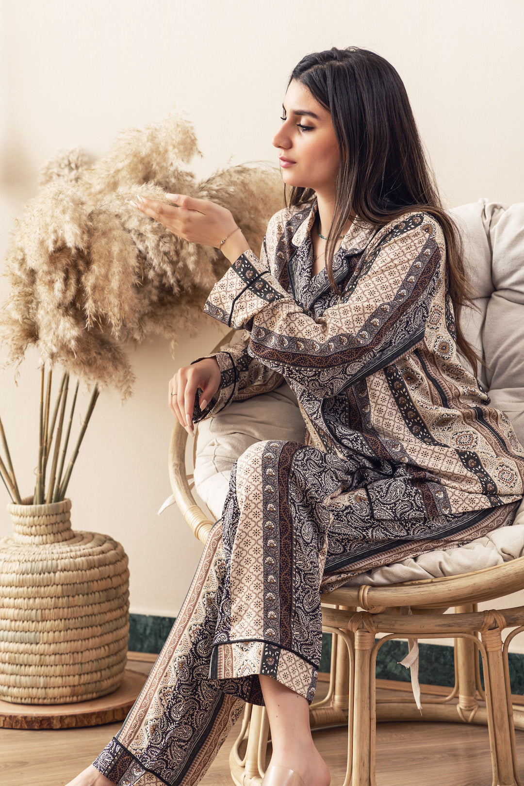Olive Buttoned PJ