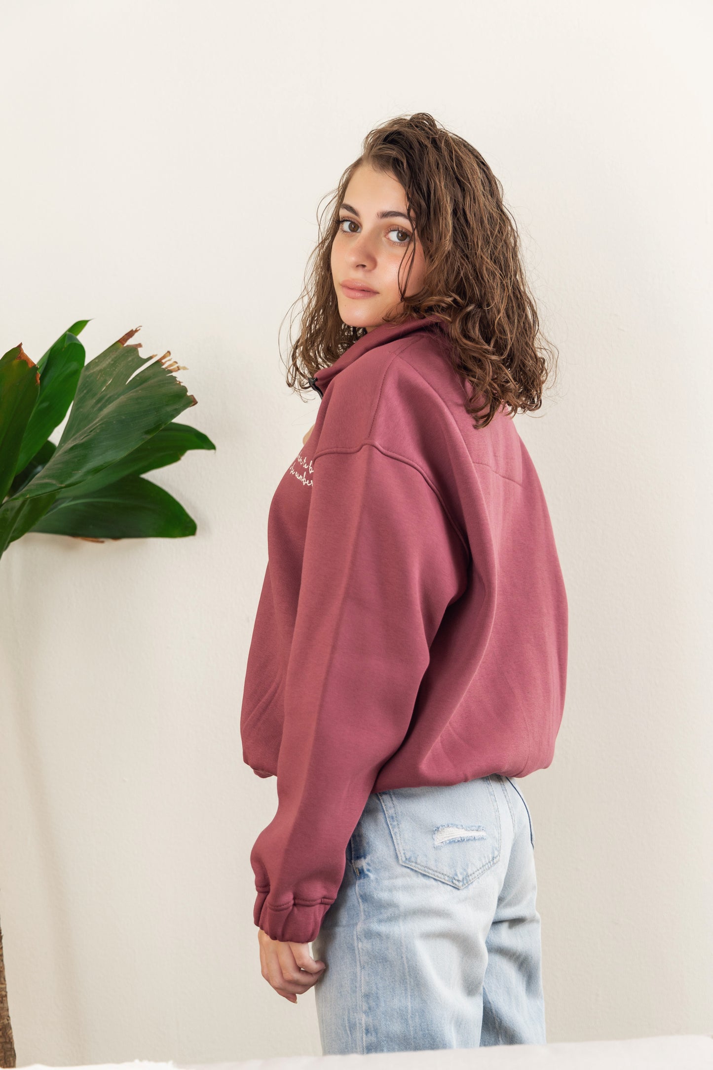 Oversized Sweatshirt - Maroon