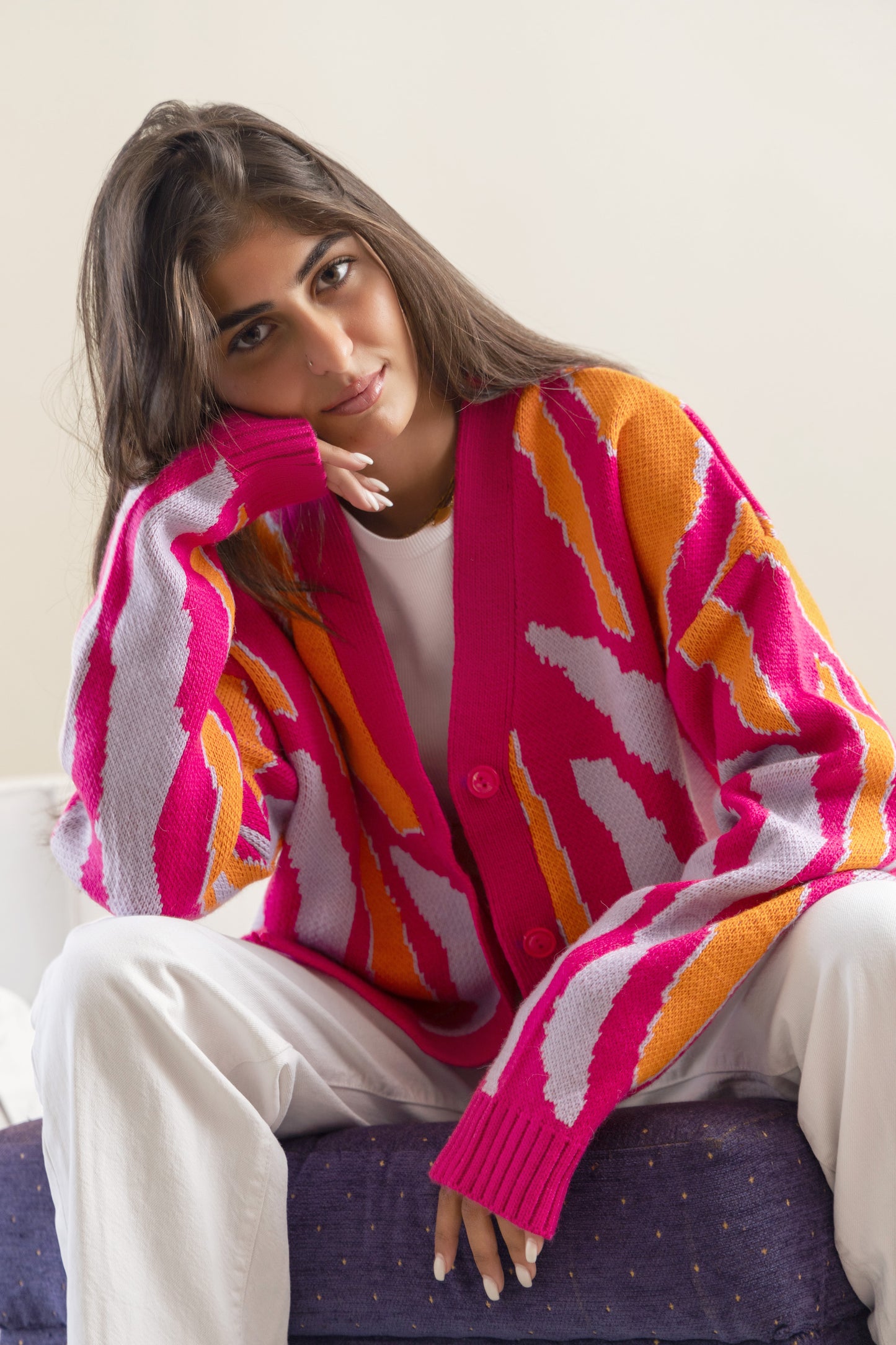 Fucshia Vintage Cardigan