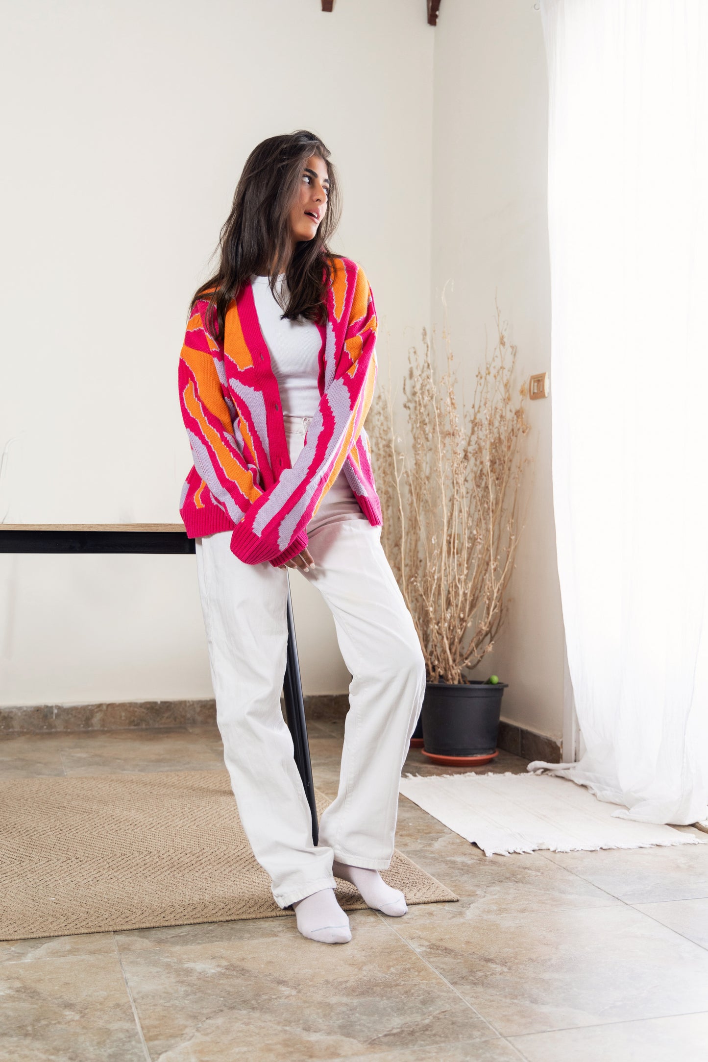 Fucshia Vintage Cardigan