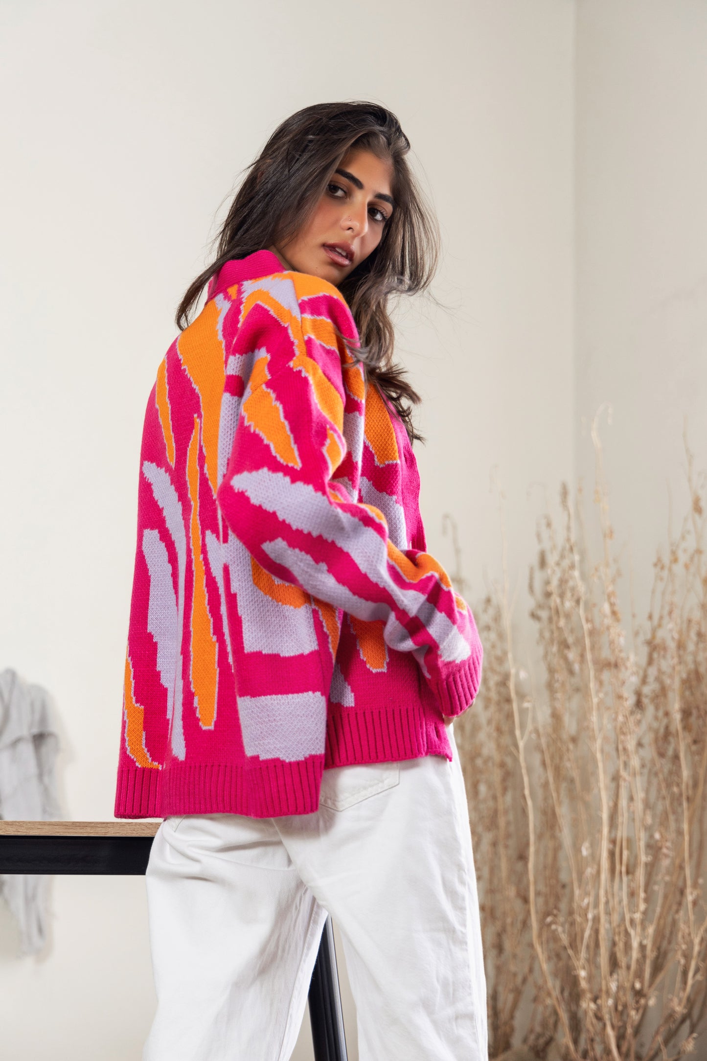 Fucshia Vintage Cardigan