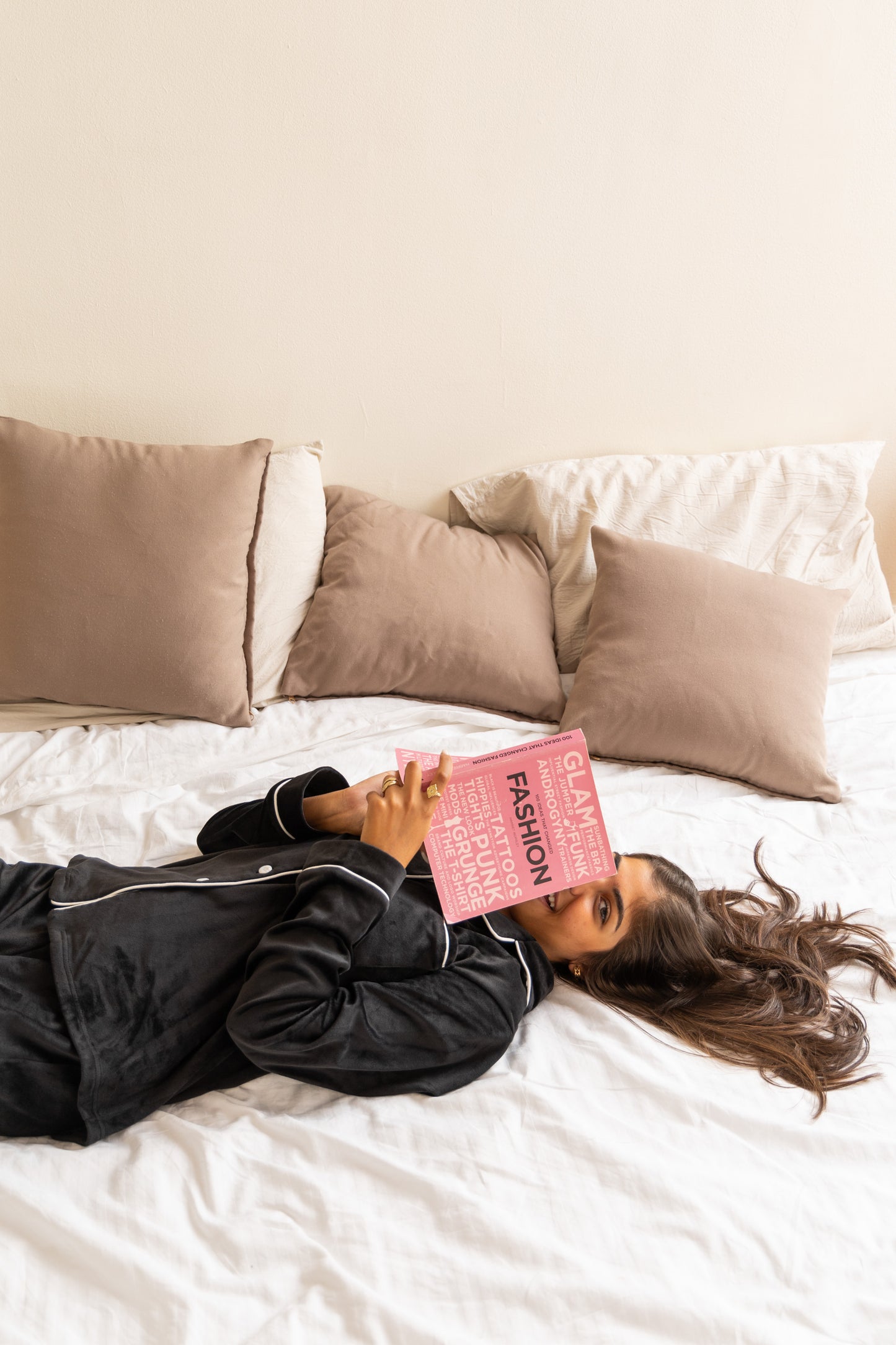 Black Plain Buttoned PJ