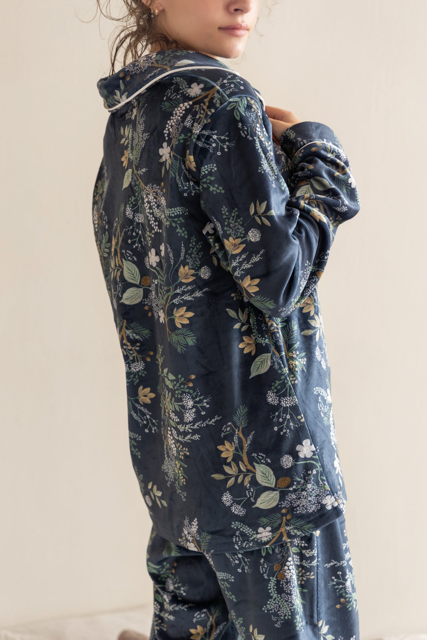 Floral Petroleum Buttoned PJ