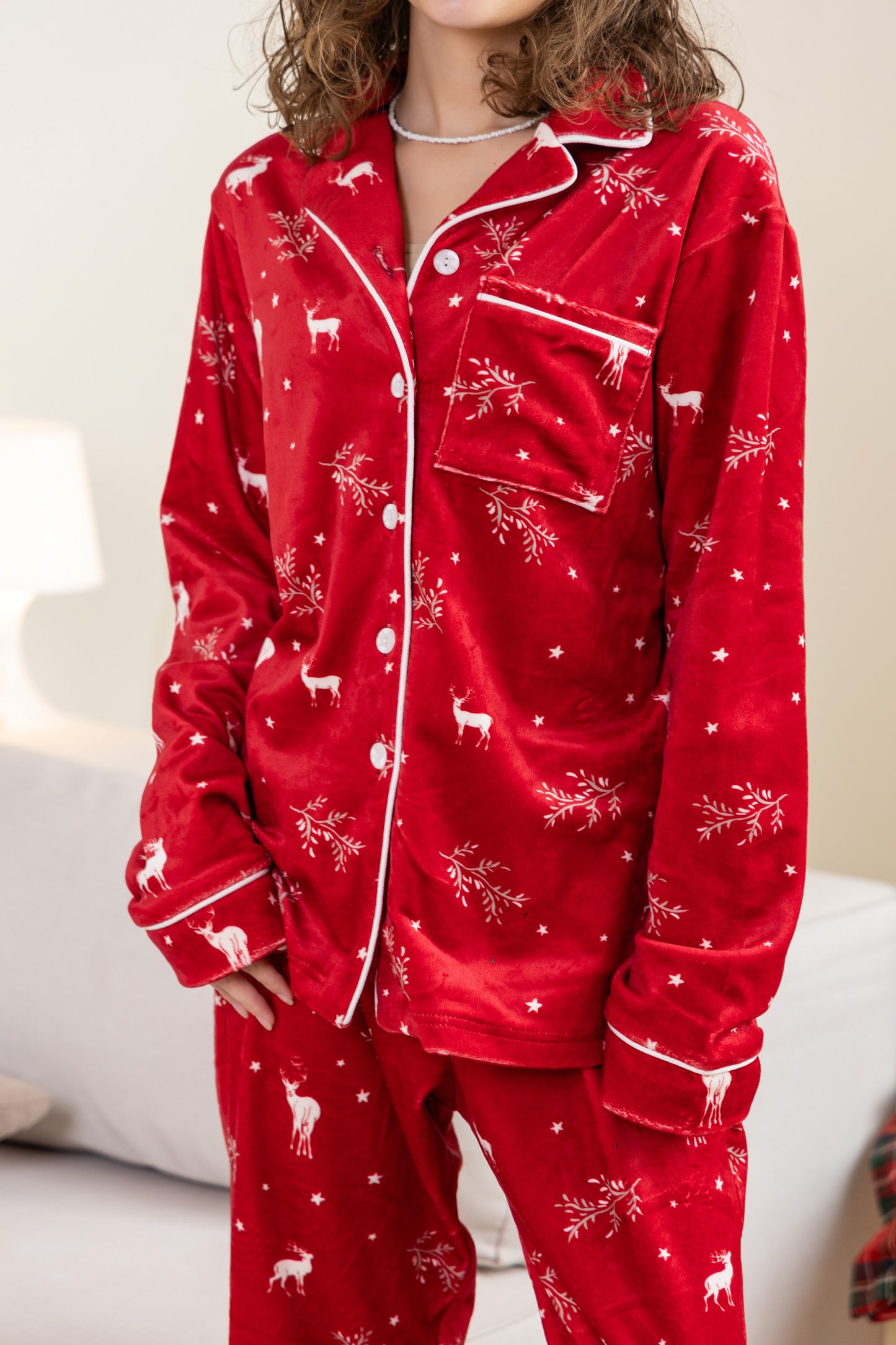 Deers Christmas Buttoned PJ