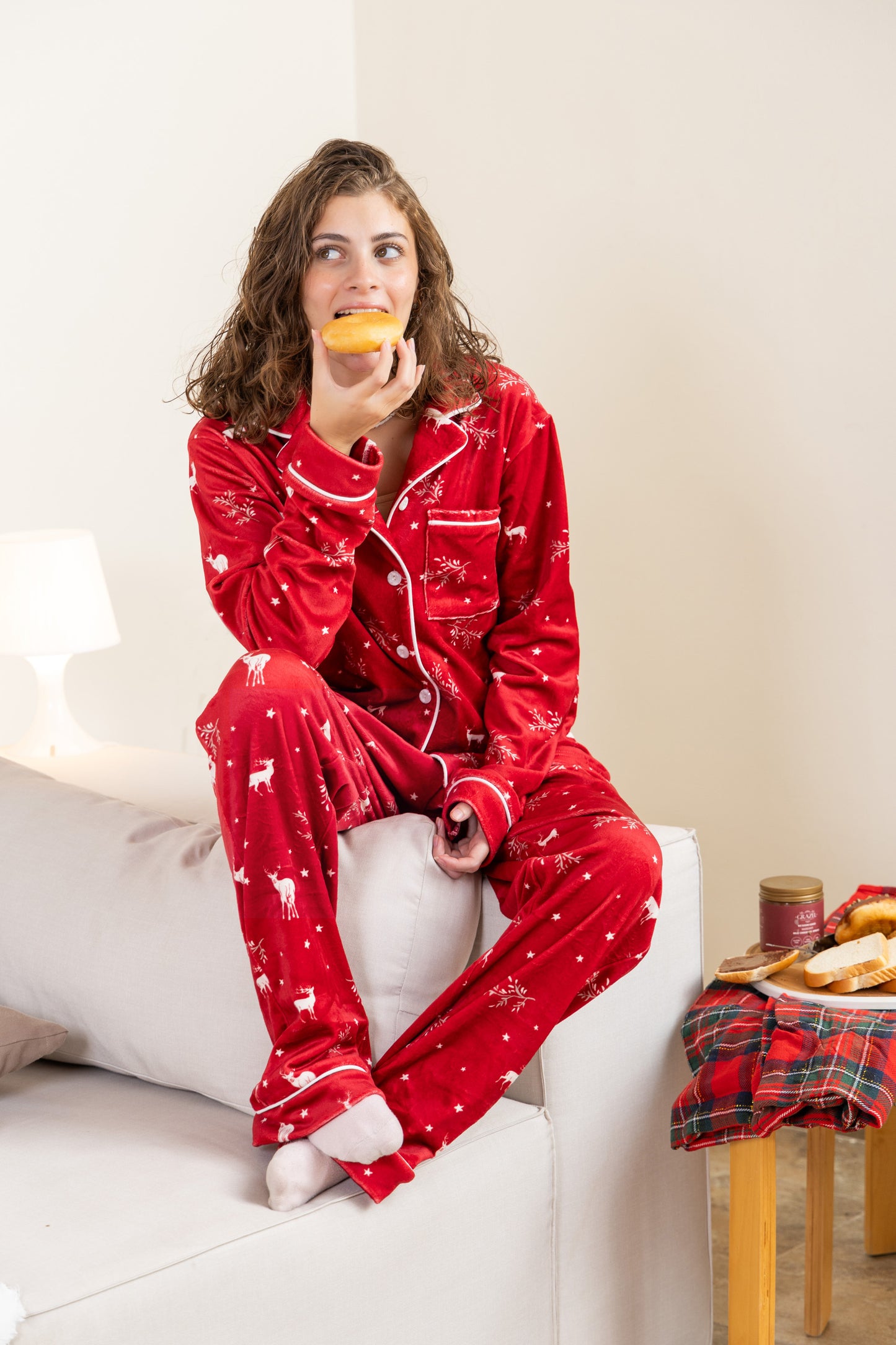 Deers Christmas Buttoned PJ