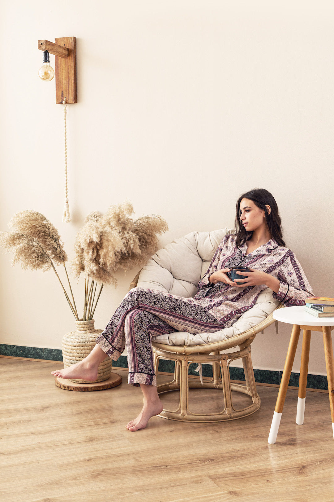 Purple Buttoned PJ