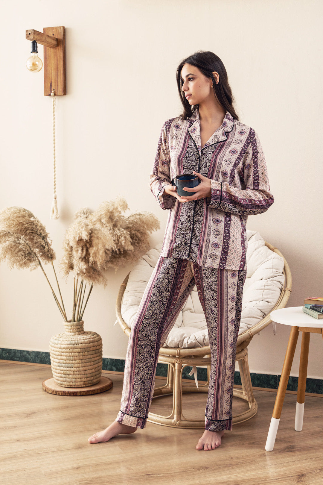 Purple Buttoned PJ