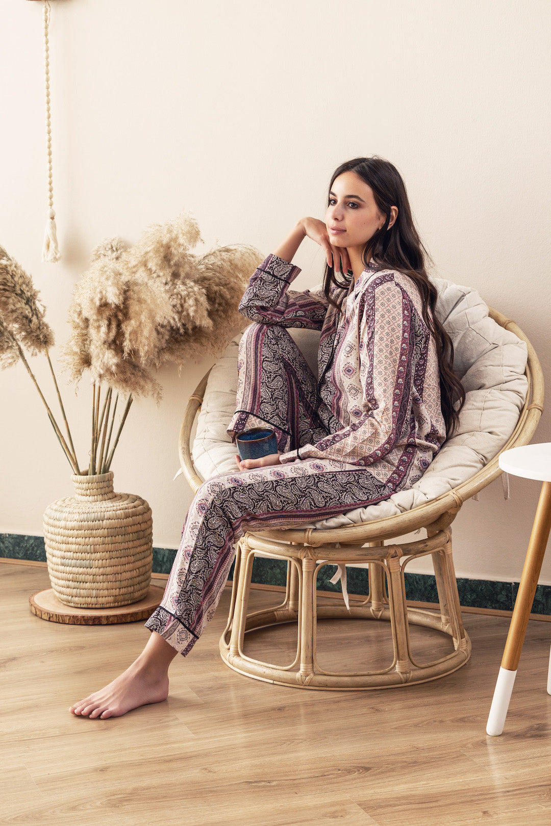 Purple Buttoned PJ