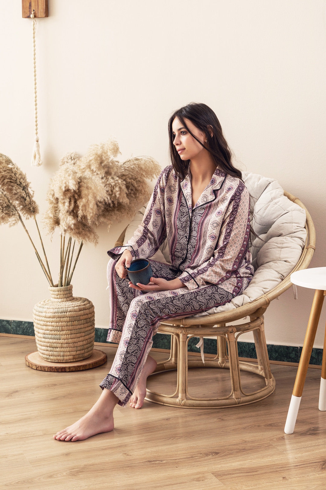 Purple Buttoned PJ