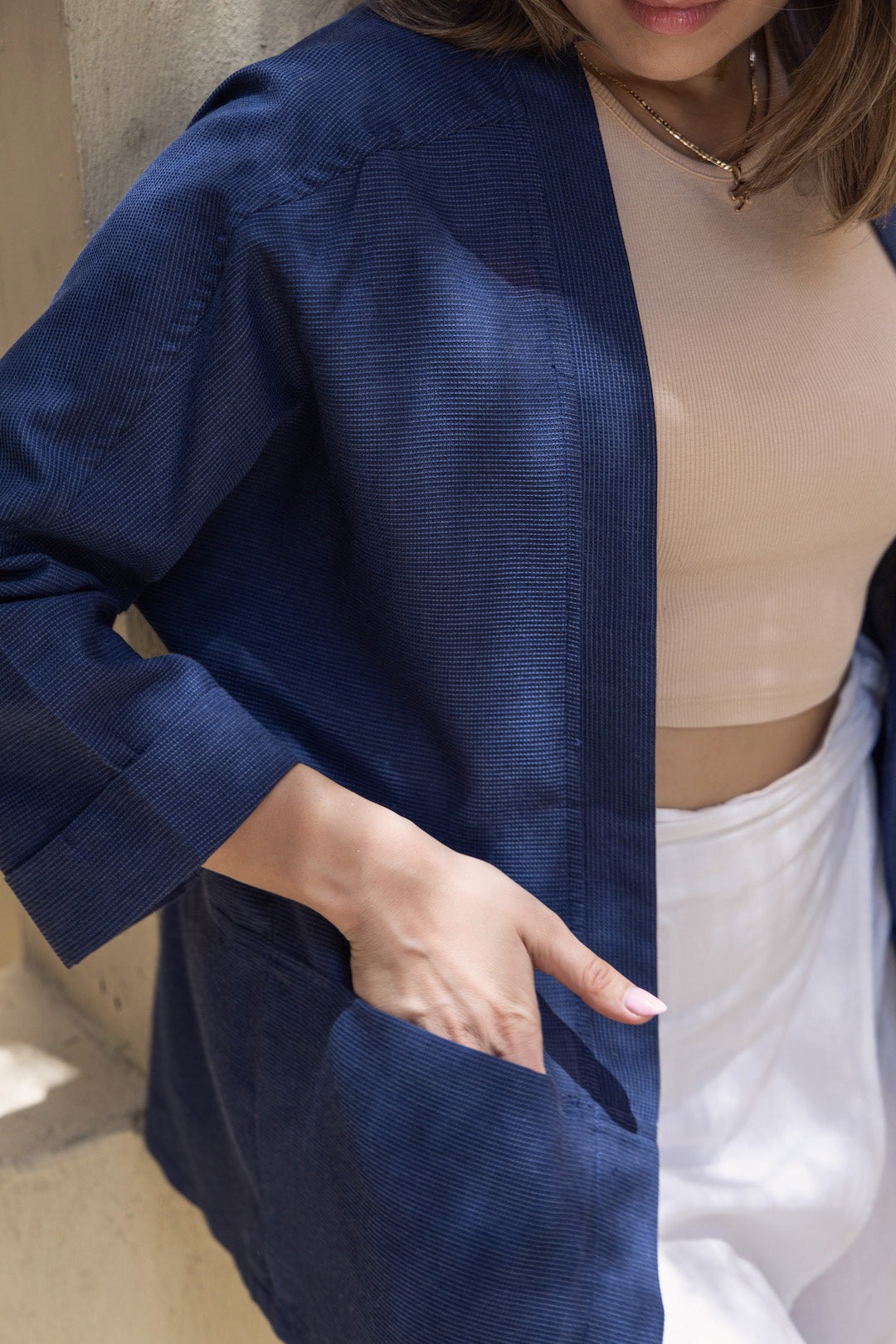 Dark Blue Short Cotton Kimono