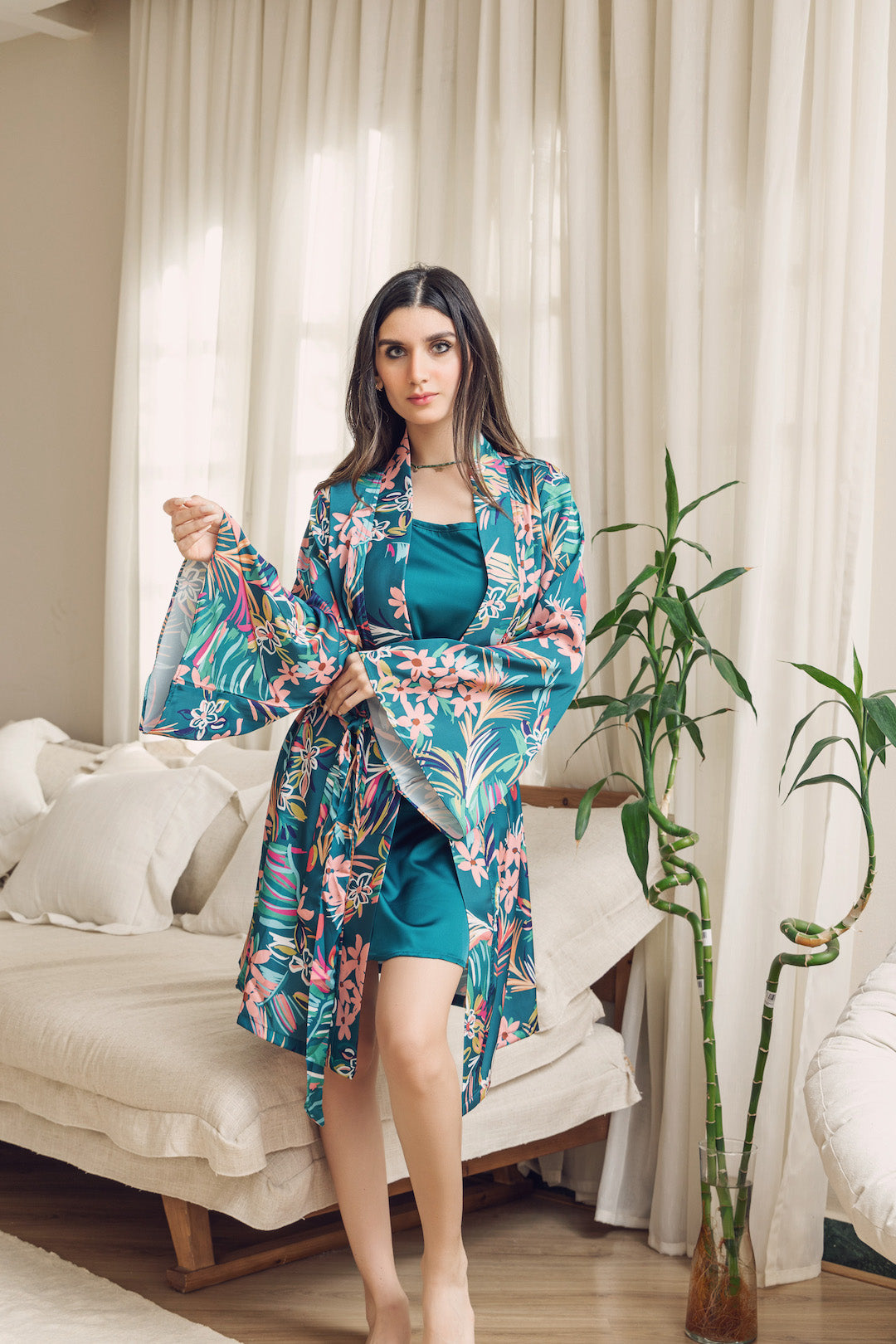 Genzary Satin Robe and Gown