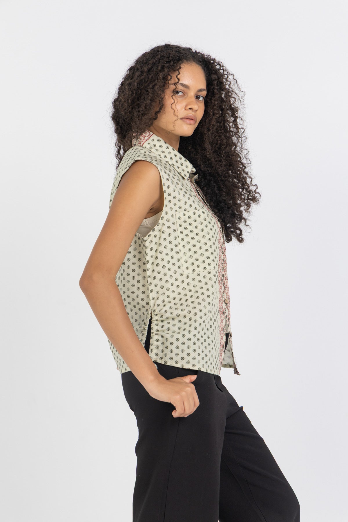 Whispered Fields Linen Vest