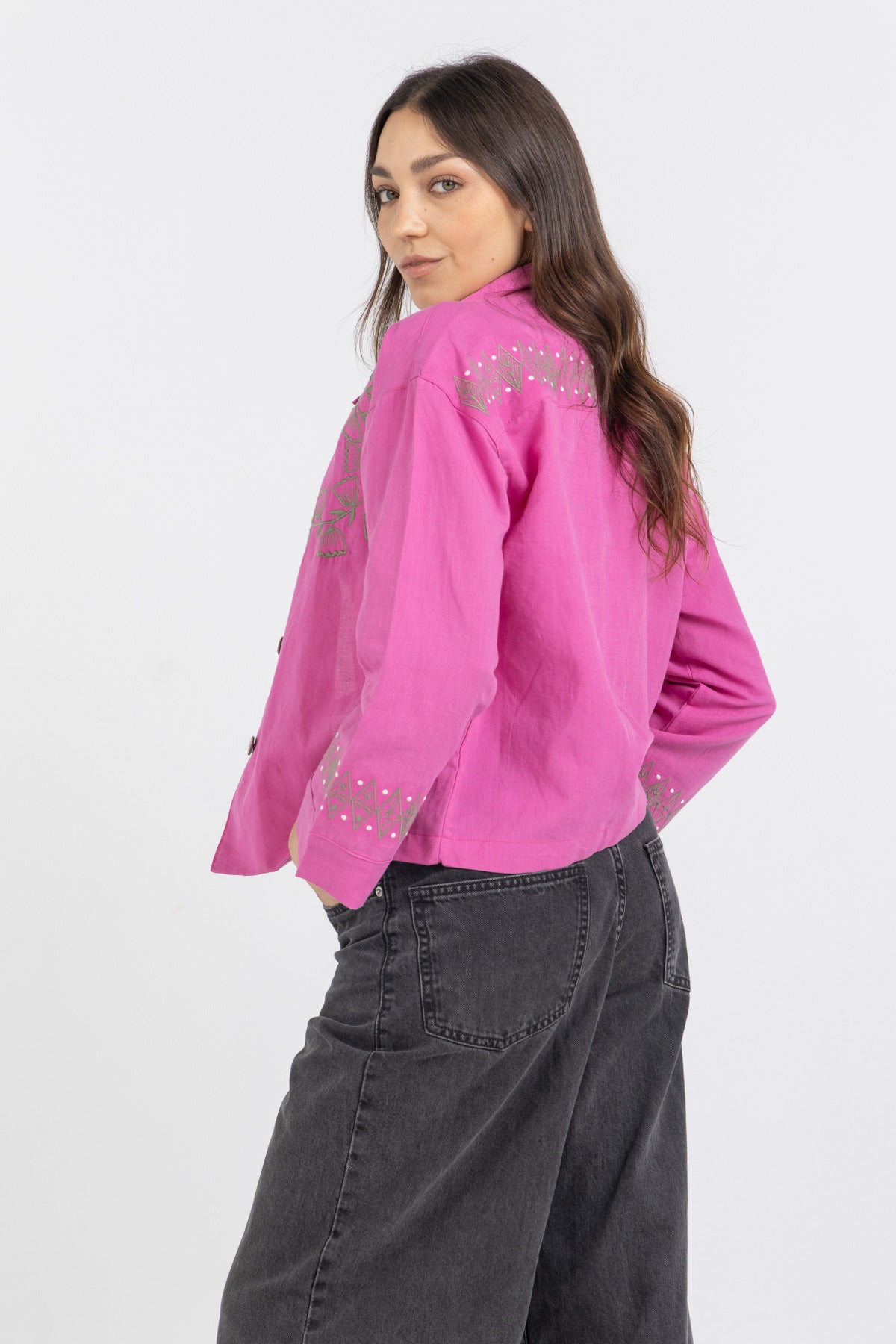Linen Bloom Short Jacket