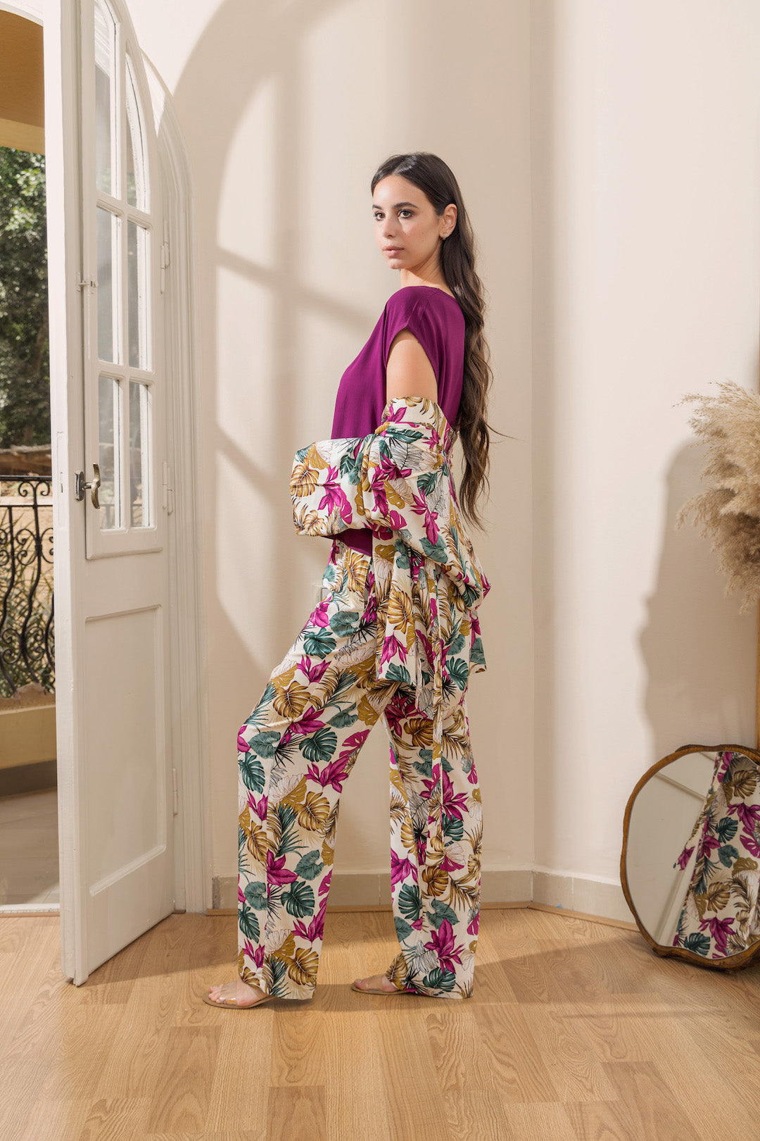Kimono PJ Half Sleeve Top - Off White