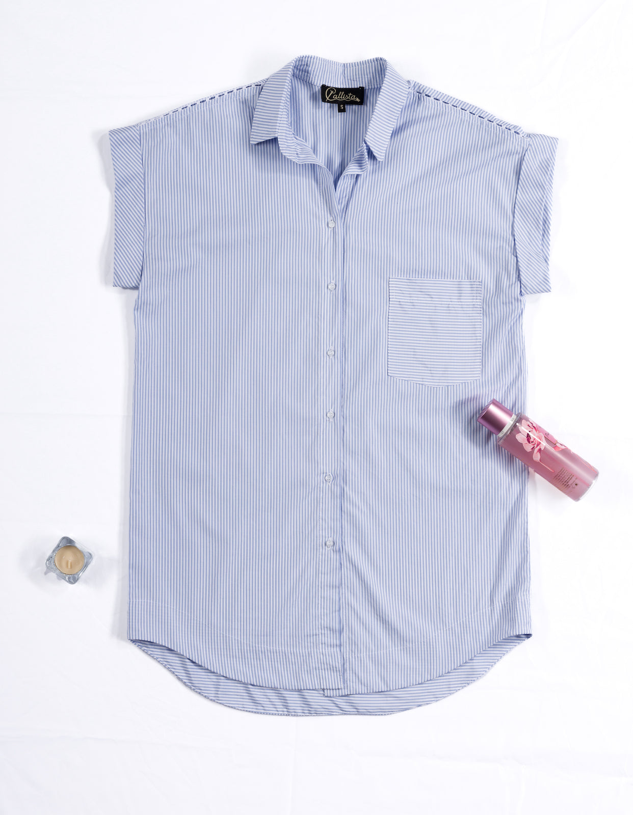 Buttoned Nightshirt - Sky Blue