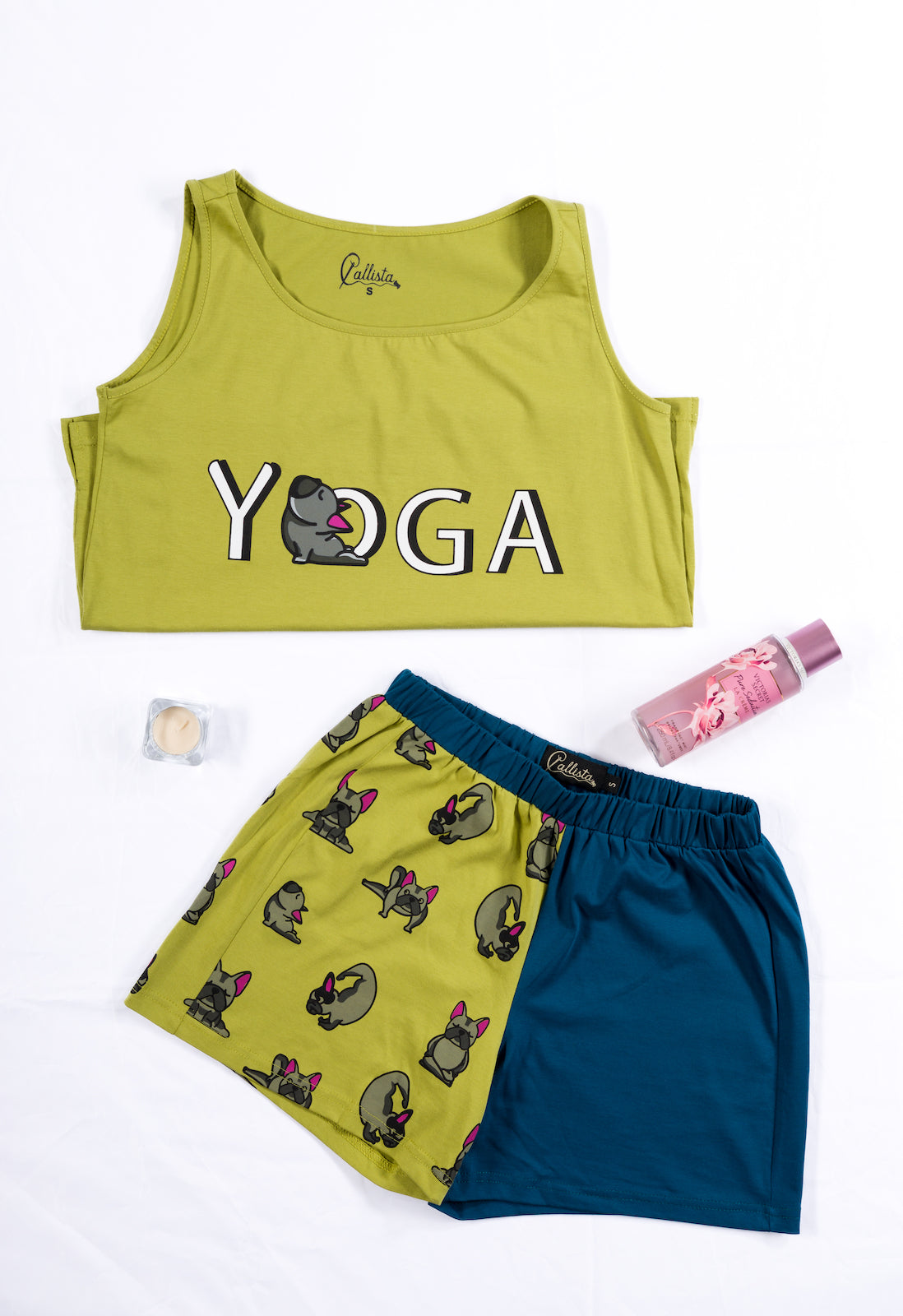 two tone pyjama set - Green