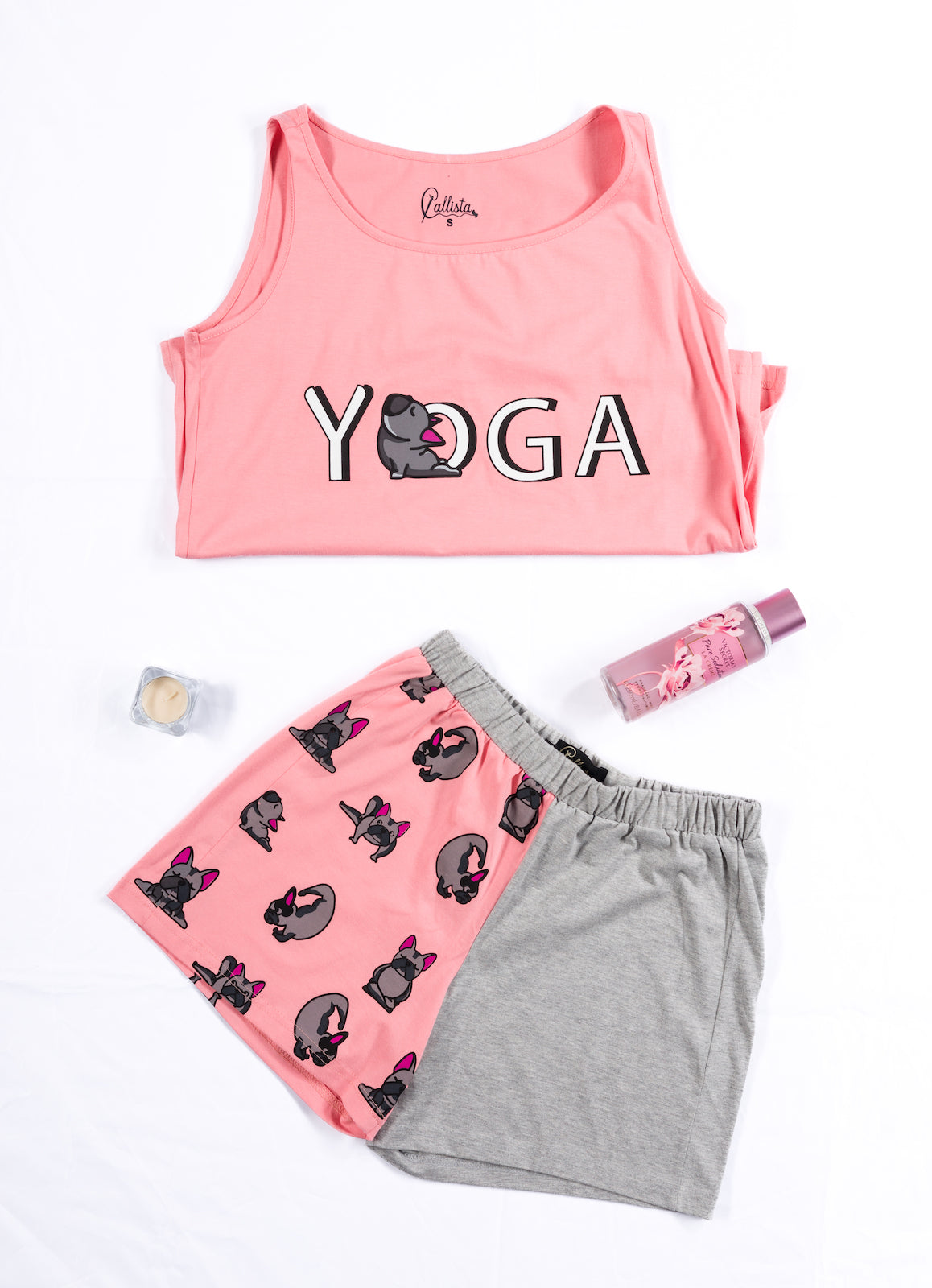 two tone pyjama set - Rose