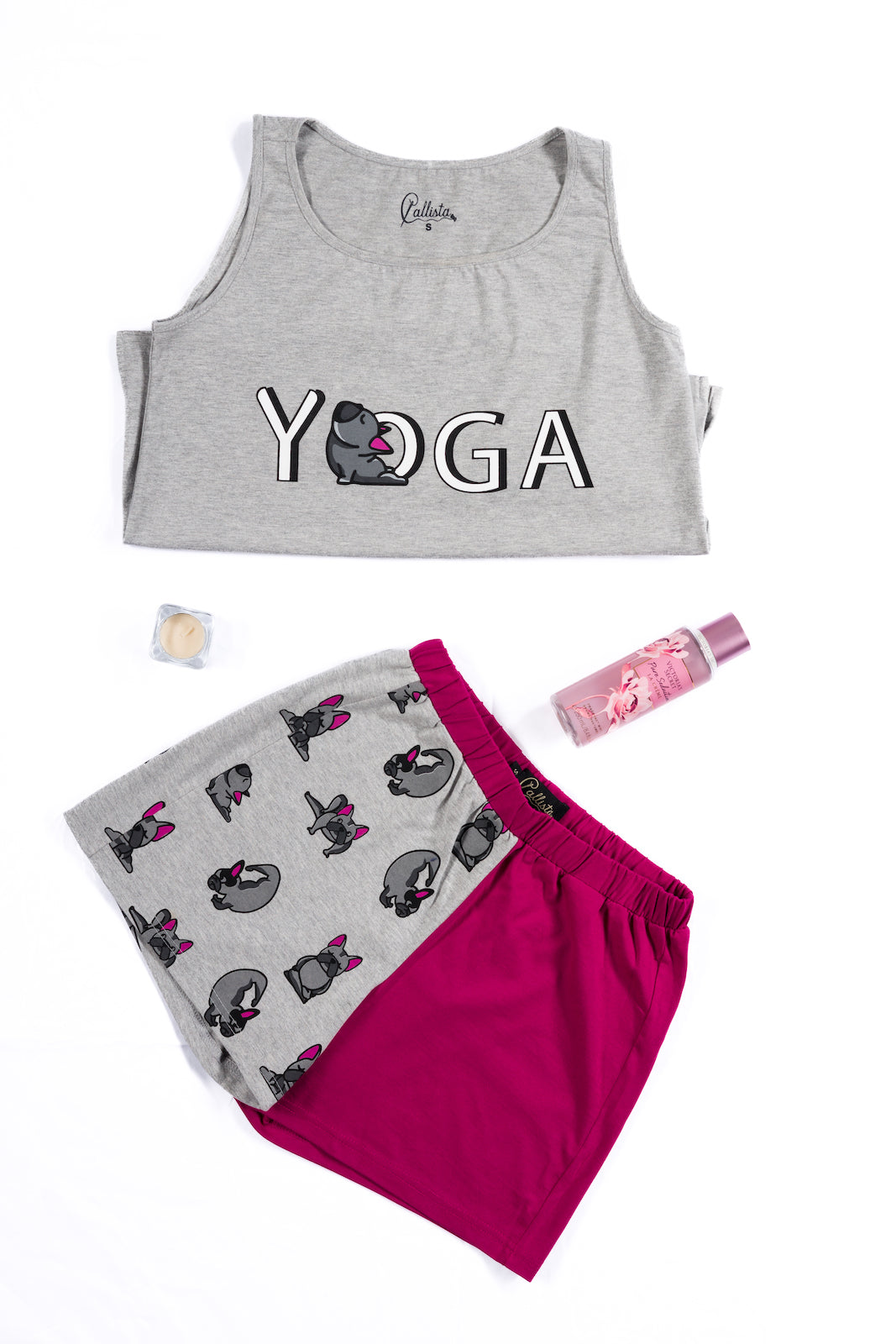 two tone pyjama set - Grey