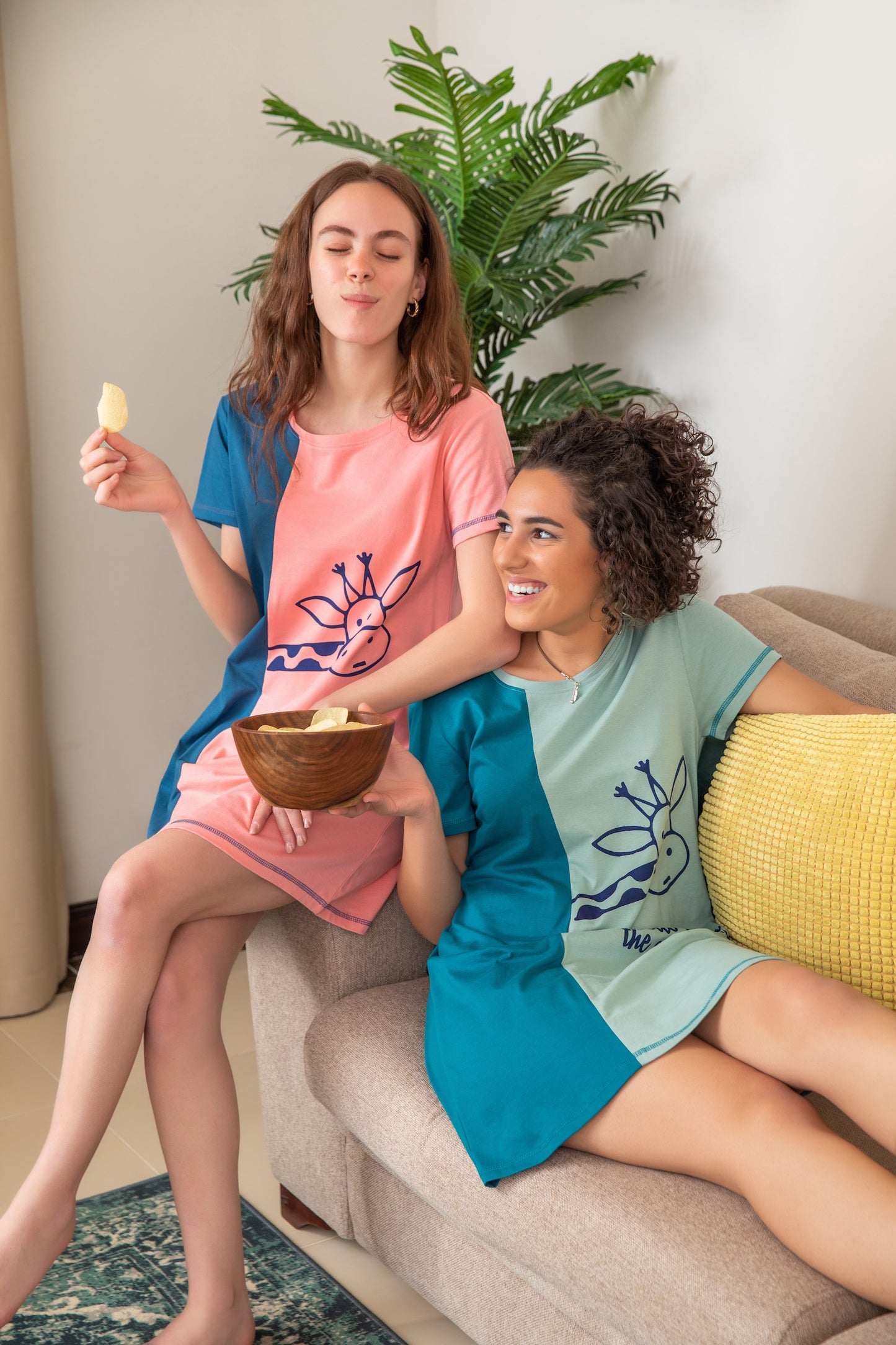 Half Sleeve Night Shirt - Turquoise