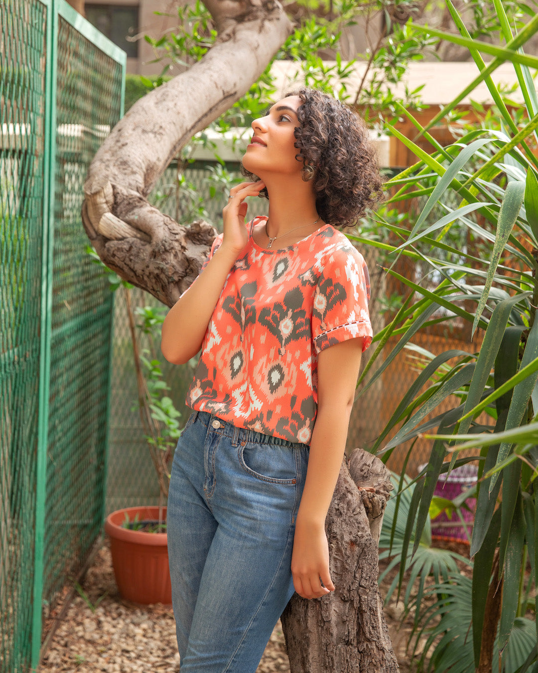 Printed Top - Orange