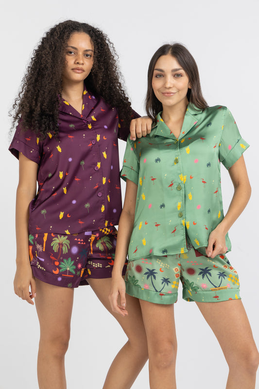 Haze Petal Short Pajama Set