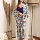 Kimono PJ Set Strap Top - Beige