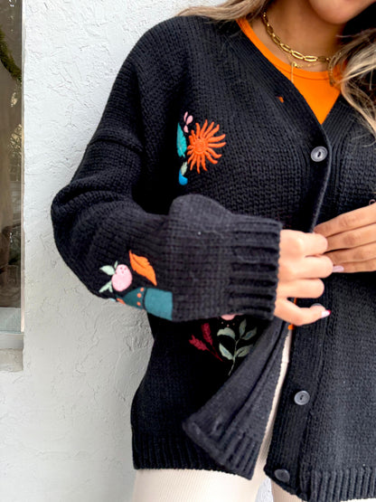 Black Knit Cardigan