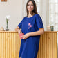 Navy Half sleeve Nightshirt