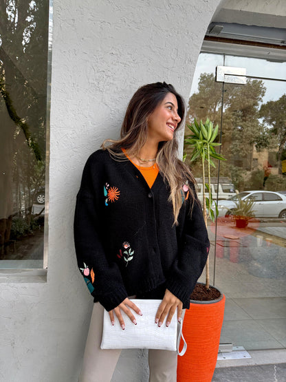 Black Knit Cardigan