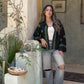 Black Summer Linen Embroidered Jacket