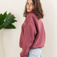 Oversized Sweatshirt - Maroon