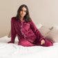 Maroon Plain Buttoned PJ