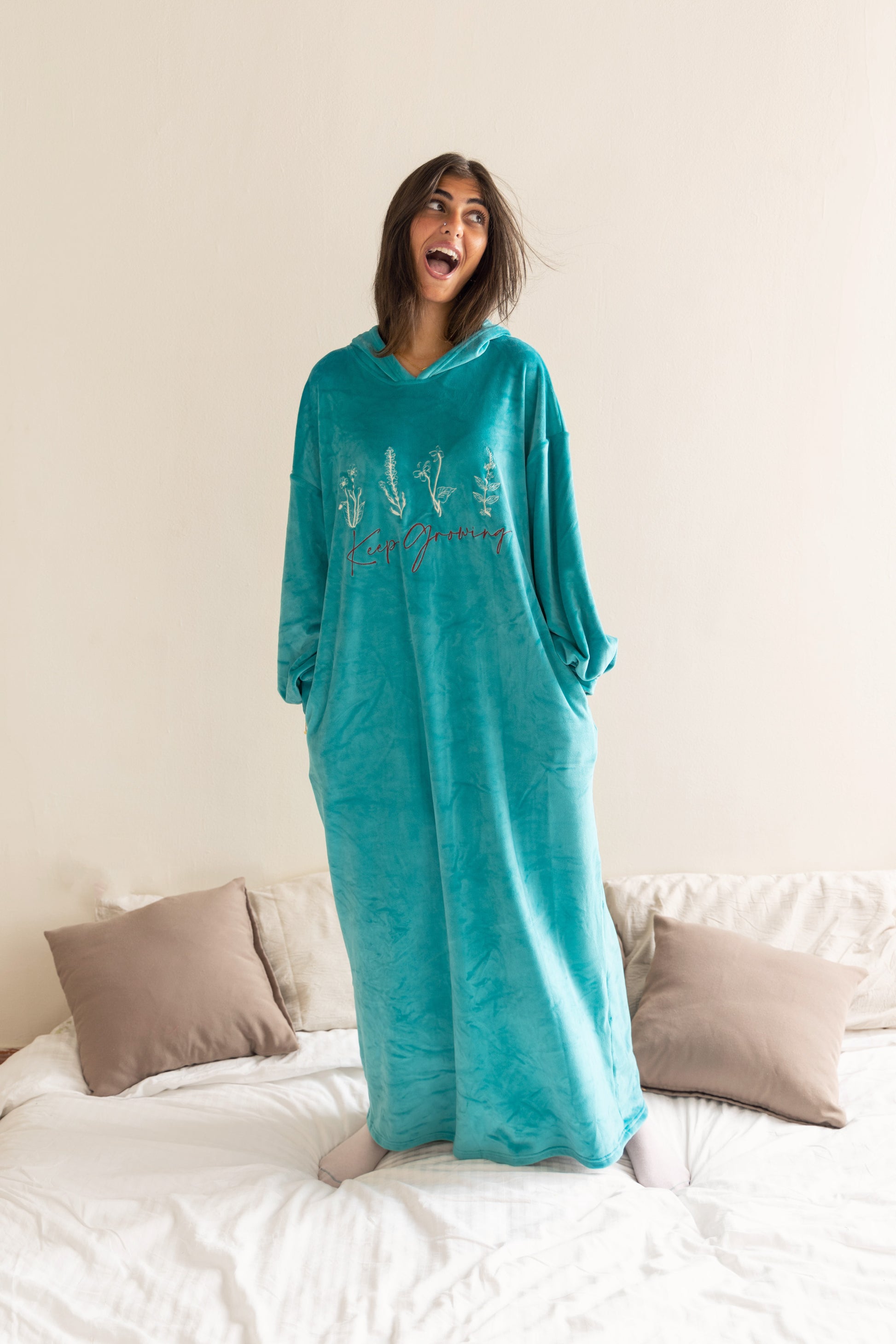 Pajama Dress - Turquoise - Callista
