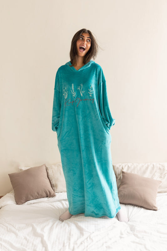 Pajama Dress - Turquoise - Callista