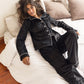 Black Plain Buttoned PJ