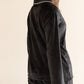 Black Plain Buttoned PJ