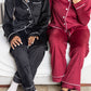 Black Plain Buttoned PJ