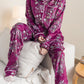 Floral burgundy Buttoned PJ