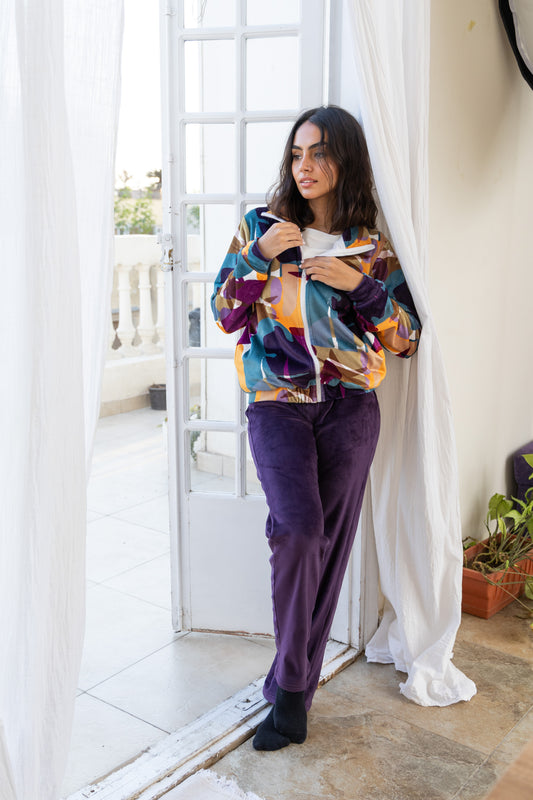 Purple Pajama Jacket - Callista