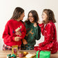 Puff Sleeve Pajama Set - Red