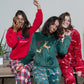 Puff Sleeve Pajama Set - Red