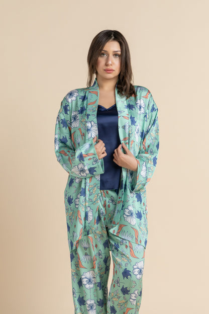 Sophisticated Dreams 4-Piece Mint Pajama