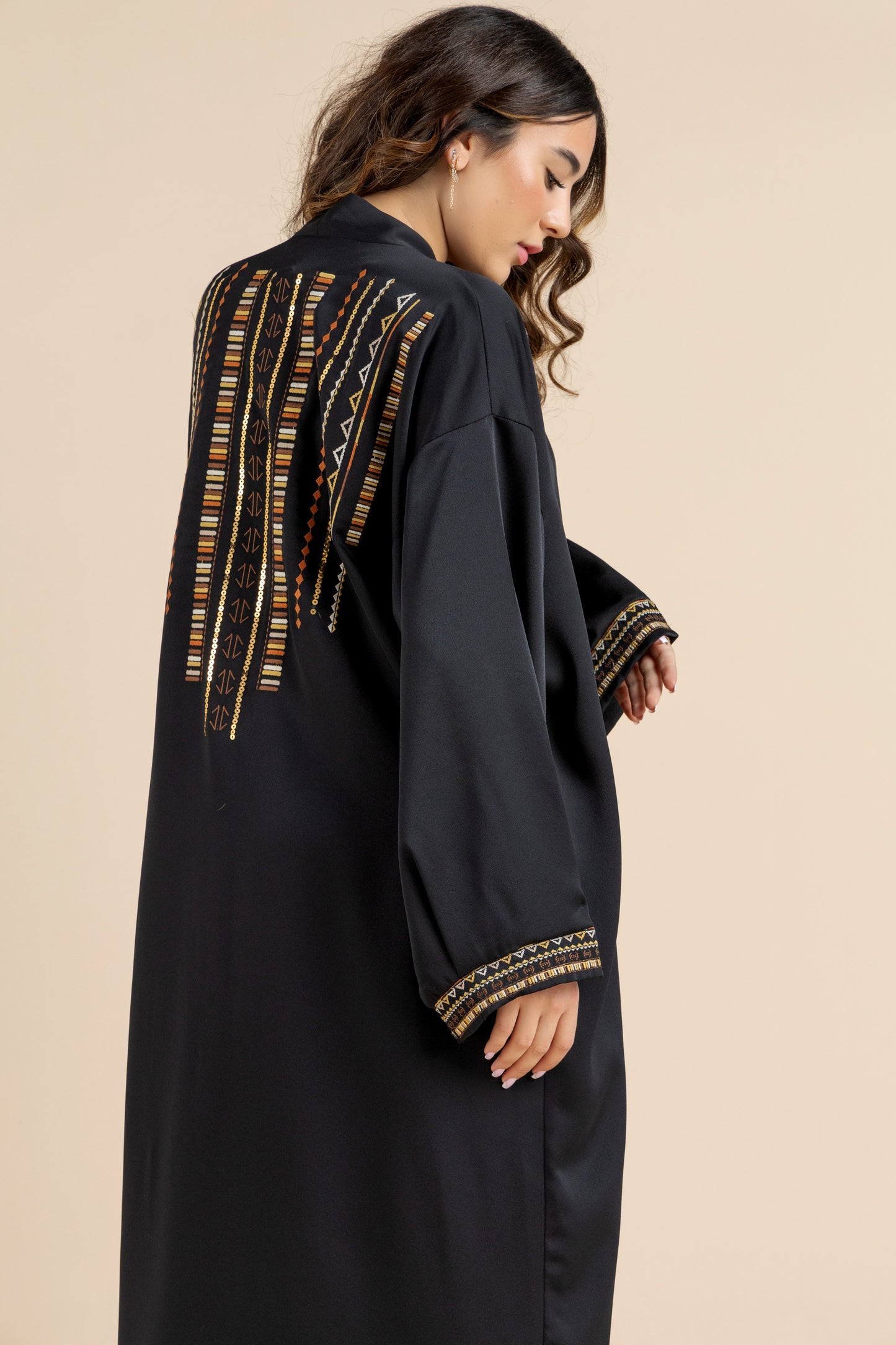 Black Ethereal Crepe cardigan