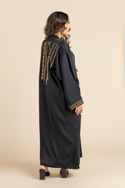 Black Ethereal Crepe Kaftan