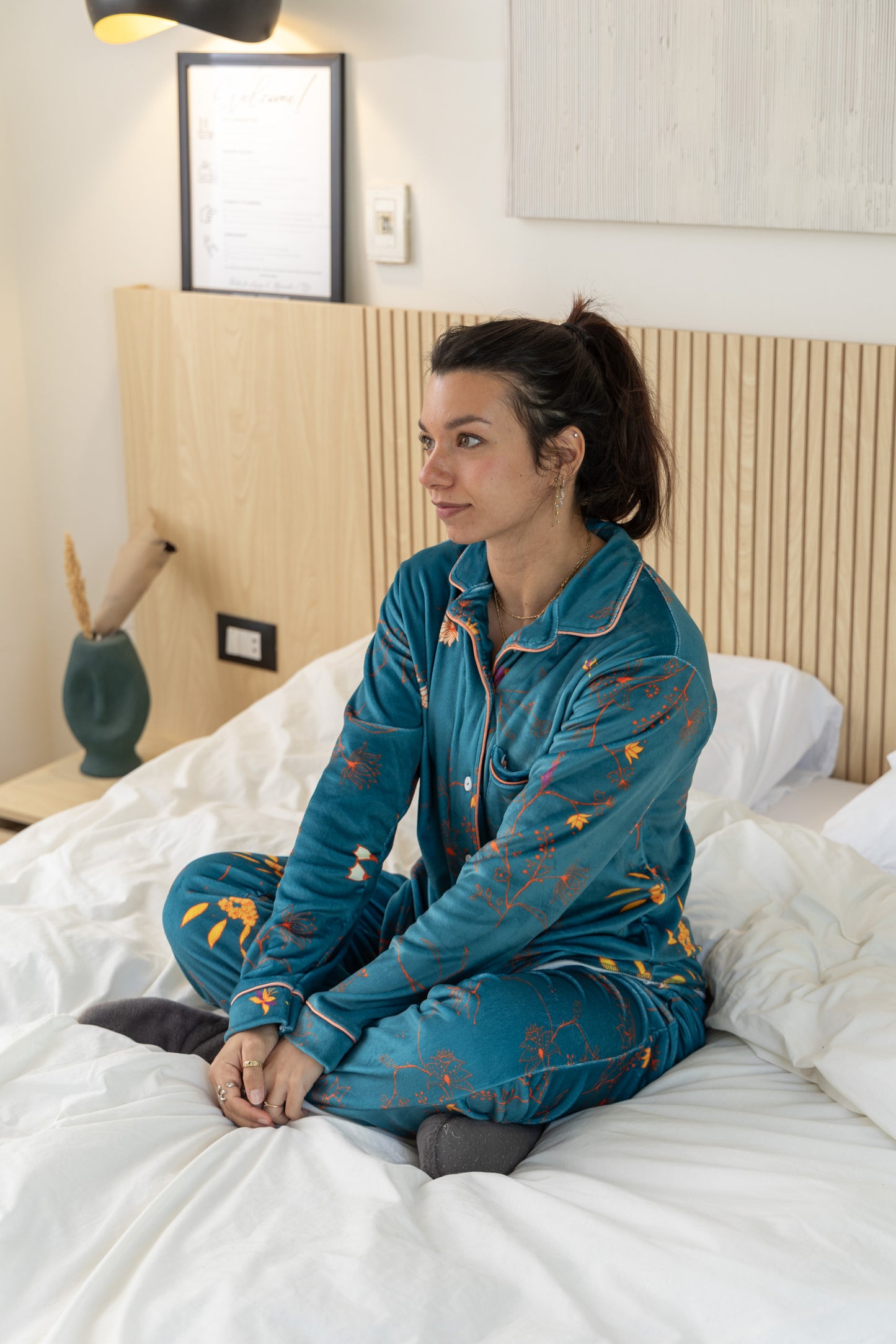 Aqua Velvet-Touch Pajama - Sweet Dreams