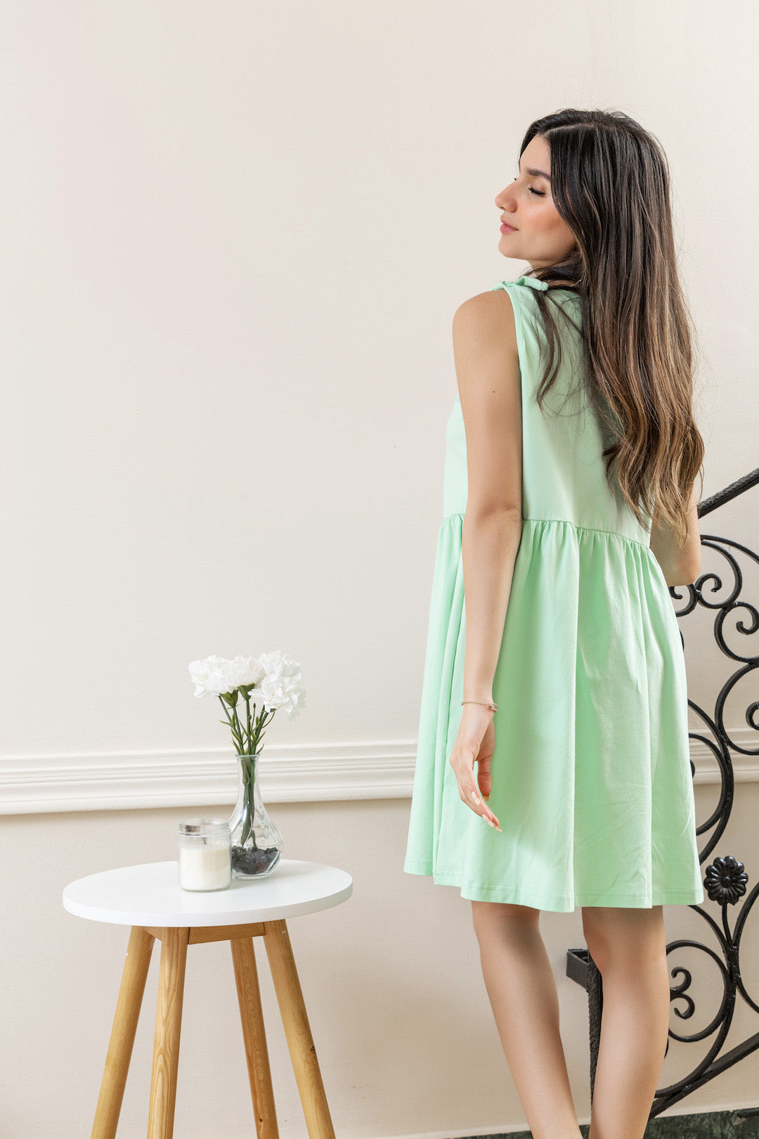 Green Bow Shoulder Nightshirt - Callista