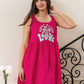 Burgundy Bow Shoulder Nightshirt