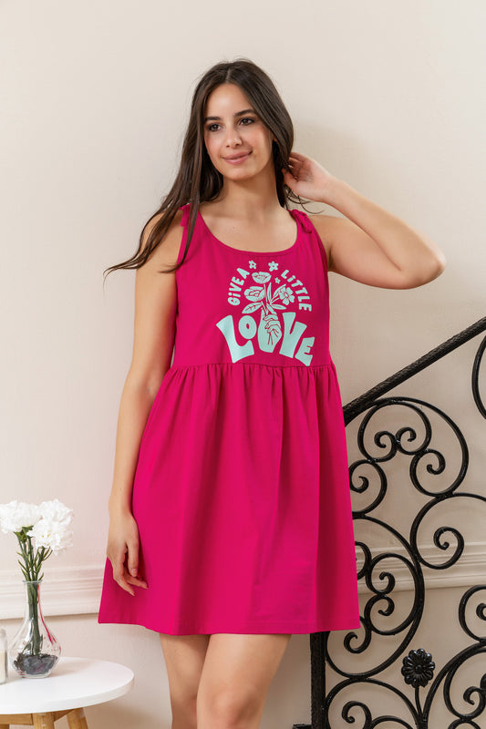 Burgundy Bow Shoulder Nightshirt