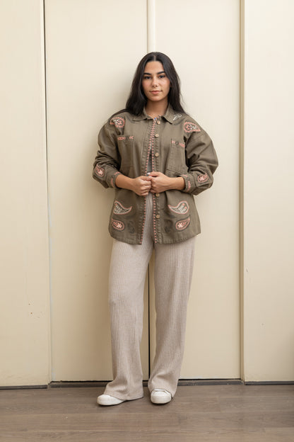 Olive Gabardine Jacket – Sophisticated, and Timeless